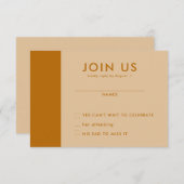 Minimalistische RSVP-Karten für Hochzeiten Einladung (Vorne/Hinten)