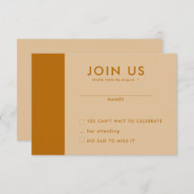 Minimalistische RSVP-Karten für Hochzeiten