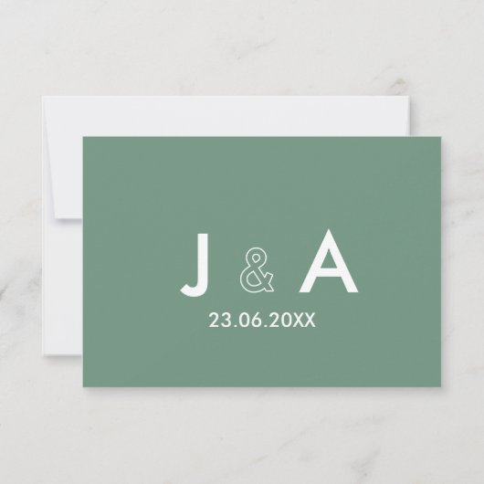 Minimalistische RSVP-Karten für Hochzeiten Einladung (Rückseite)