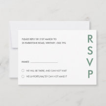 Minimalistische RSVP-Karten für Hochzeiten