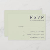Minimalistische RSVP-Karten für Hochzeiten Einladung (Vorne/Hinten)