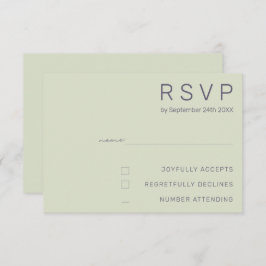 Minimalistische RSVP-Karten für Hochzeiten Einladung