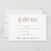 Minimalistische RSVP-Karten für Hochzeiten Einladung (Vorderseite)