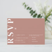 Minimalistische RSVP-Karten für Hochzeiten Einladung (Stehend Vorderseite)