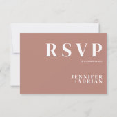 Minimalistische RSVP-Karten für Hochzeiten Einladung (Rückseite)