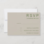 Minimalistische RSVP-Karten für Hochzeiten Einladung (Vorderseite)