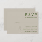 Minimalistische RSVP-Karten für Hochzeiten Einladung (Vorne/Hinten)