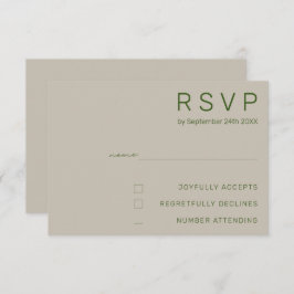 Minimalistische RSVP-Karten für Hochzeiten Einladung