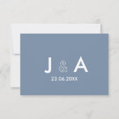 Minimalistische RSVP-Karten für Hochzeiten Einladung (Rückseite)