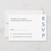 Minimalistische RSVP-Karten für Hochzeiten