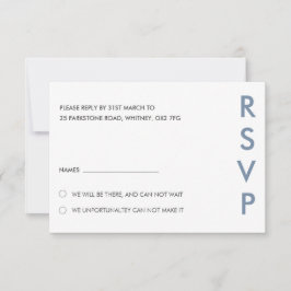 Minimalistische RSVP-Karten für Hochzeiten Einladung