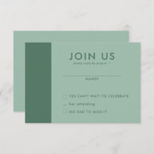 Minimalistische RSVP-Karten für Hochzeiten