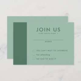 Minimalistische RSVP-Karten für Hochzeiten Einladung