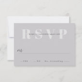 Minimalistische RSVP-Karten für Hochzeiten Einladung (Rückseite)