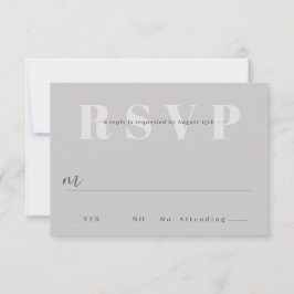 Minimalistische RSVP-Karten für Hochzeiten Einladung