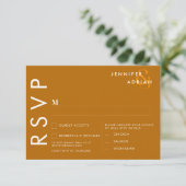 Minimalistische RSVP-Karten für Hochzeiten Einladung (Stehend Vorderseite)