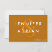 Minimalistische RSVP-Karten für Hochzeiten Einladung (Rückseite)