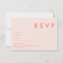 Minimalistische RSVP-Karten für Hochzeiten Einladung