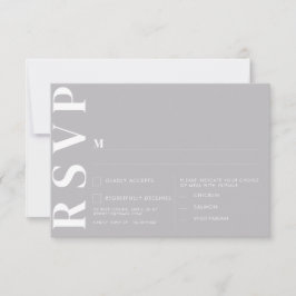 Minimalistische RSVP-Karten für Hochzeiten Einladung
