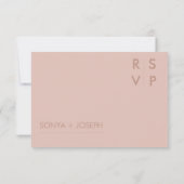 Minimalistische RSVP-Karten für Hochzeiten Einladung (Rückseite)