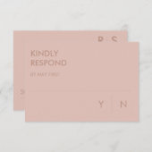 Minimalistische RSVP-Karten für Hochzeiten Einladung (Vorne/Hinten)