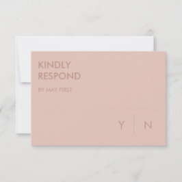 Minimalistische RSVP-Karten für Hochzeiten Einladung