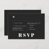 Minimalistische RSVP-Karten für Hochzeiten Einladung (Vorne/Hinten)