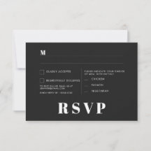Minimalistische RSVP-Karten für Hochzeiten