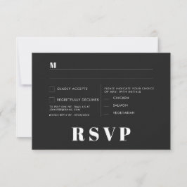 Minimalistische RSVP-Karten für Hochzeiten Einladung
