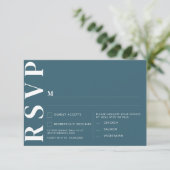 Minimalistische RSVP-Karten für Hochzeiten Einladung (Stehend Vorderseite)