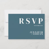 Minimalistische RSVP-Karten für Hochzeiten Einladung (Rückseite)