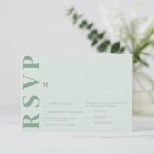 Minimalistische RSVP-Karten für Hochzeiten Einladung (Stehend Vorderseite)
