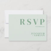 Minimalistische RSVP-Karten für Hochzeiten Einladung (Rückseite)