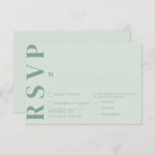 Minimalistische RSVP-Karten für Hochzeiten Einladung (Vorne/Hinten)
