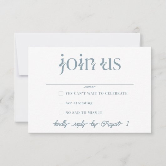 Minimalistische RSVP-Karten für Hochzeiten Einladung (Vorderseite)