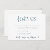 Minimalistische RSVP-Karten für Hochzeiten Einladung (Vorne/Hinten)