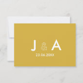 Minimalistische RSVP-Karten für Hochzeiten Einladung (Rückseite)