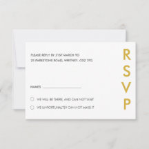 Minimalistische RSVP-Karten für Hochzeiten