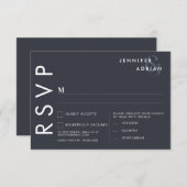 Minimalistische RSVP-Karten für Hochzeiten Einladung (Vorne/Hinten)