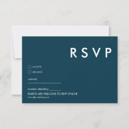 Minimalistische RSVP-Karten für Hochzeiten Einladung