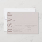 Minimalistische RSVP-Karten für Hochzeiten Einladung (Vorderseite)