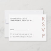 Minimalistische RSVP-Karten für Hochzeiten Einladung (Vorderseite)
