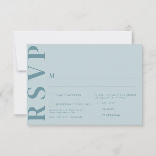 Minimalistische RSVP-Karten für Hochzeiten Einladung (Vorderseite)