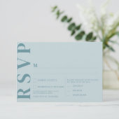 Minimalistische RSVP-Karten für Hochzeiten Einladung (Stehend Vorderseite)
