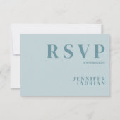 Minimalistische RSVP-Karten für Hochzeiten Einladung (Rückseite)