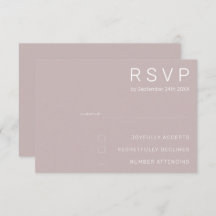 Minimalistische RSVP-Karten für Hochzeiten