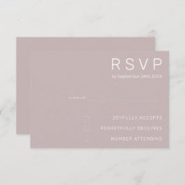 Minimalistische RSVP-Karten für Hochzeiten Einladung