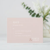 Minimalistische RSVP-Karten für Hochzeiten Einladung (Stehend Vorderseite)