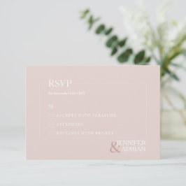 Minimalistische RSVP-Karten für Hochzeiten Einladung