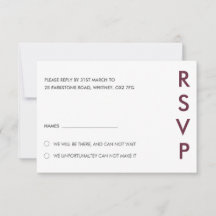 Minimalistische RSVP-Karten für Hochzeiten